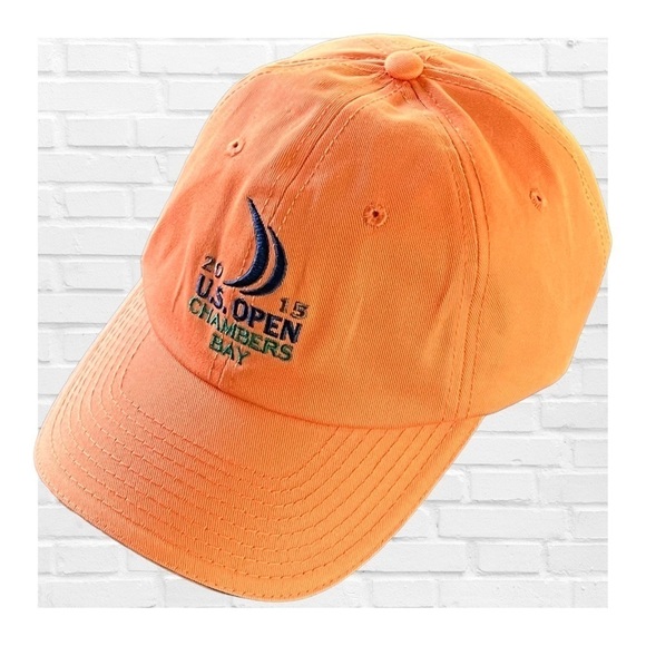 US Open 2015 Chambers Bay Orange Golf Ball Cap NWOT USGA Member Hat Embroidered - Picture 1 of 11